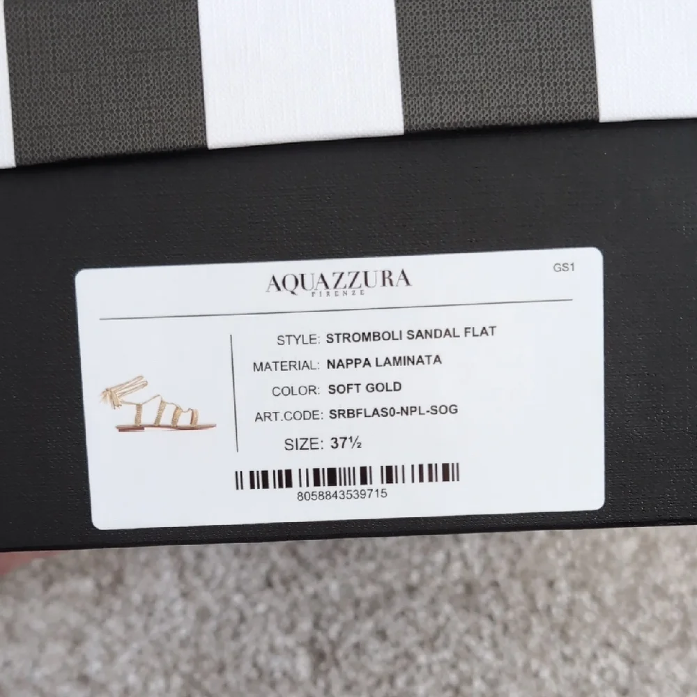 Aquazzura Metallic Gold Strappy Sandals - Picture 9 of 10